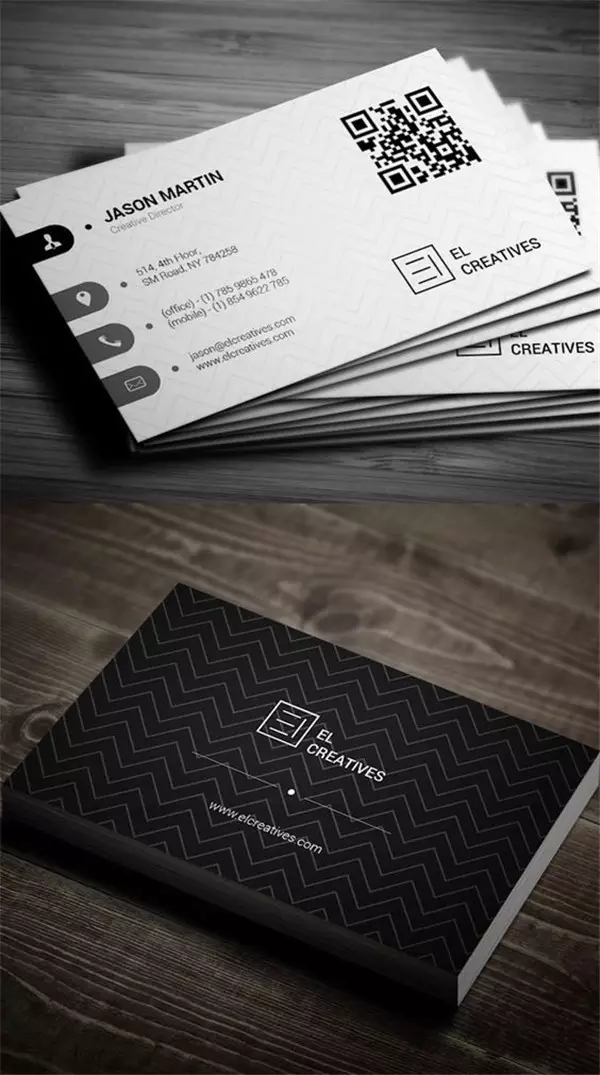 business card，Design，QR code，plane，
